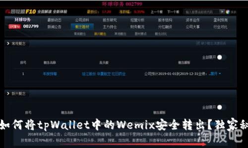 专家教你：如何将tpWallet中的Wemix安全转出？独家秘诀大公开！